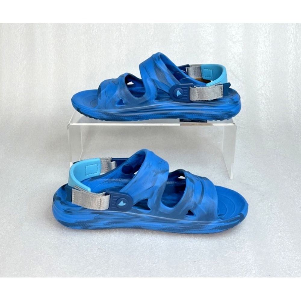 Rugged Shark Adventure Trail Blue Sandals Floatable Washable Boys Size 2 NEW - Picture 4 of 16